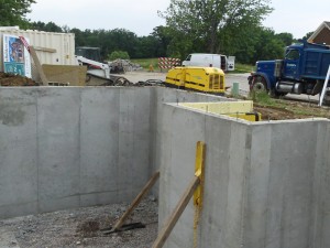 foundation of new home in Plymouth, Spring Meadows in Plymouth, NIH Homes at Spring Meadows