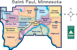 neighborhoods of St Paul Minnesota, forclosures in st paul neighborhoods double, poor neighborhoods lose home values faster, Frogtown, Payne Phalen, Daytons Bluff, up and coming neighborhoods in St Paul, 