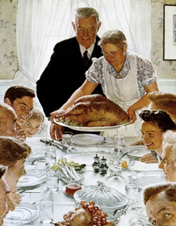 Norman Rockwell Thanksgiving, happy thanksgiving from NIH Homes,
