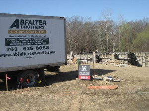 AB Falter Brothers Concrete, pouring the foundation of a new home in Plymouth Minnesota, concrete contractors of Wayzata, finding the right home plan to fit your family