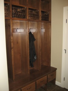 lockers of rear foyer in luxury home of Plymouth Minnesota, luxury home features of home for sale in Plymouth MN