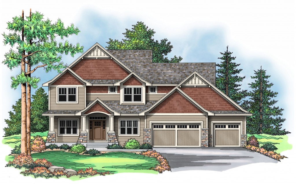 new model home in Plymouth, new home for sale in plymouth, rendering of new home in Spring Meadows 2, new home for sale in Wayzata school district, Fall Parade of Homes model in Plymouth Minnesota