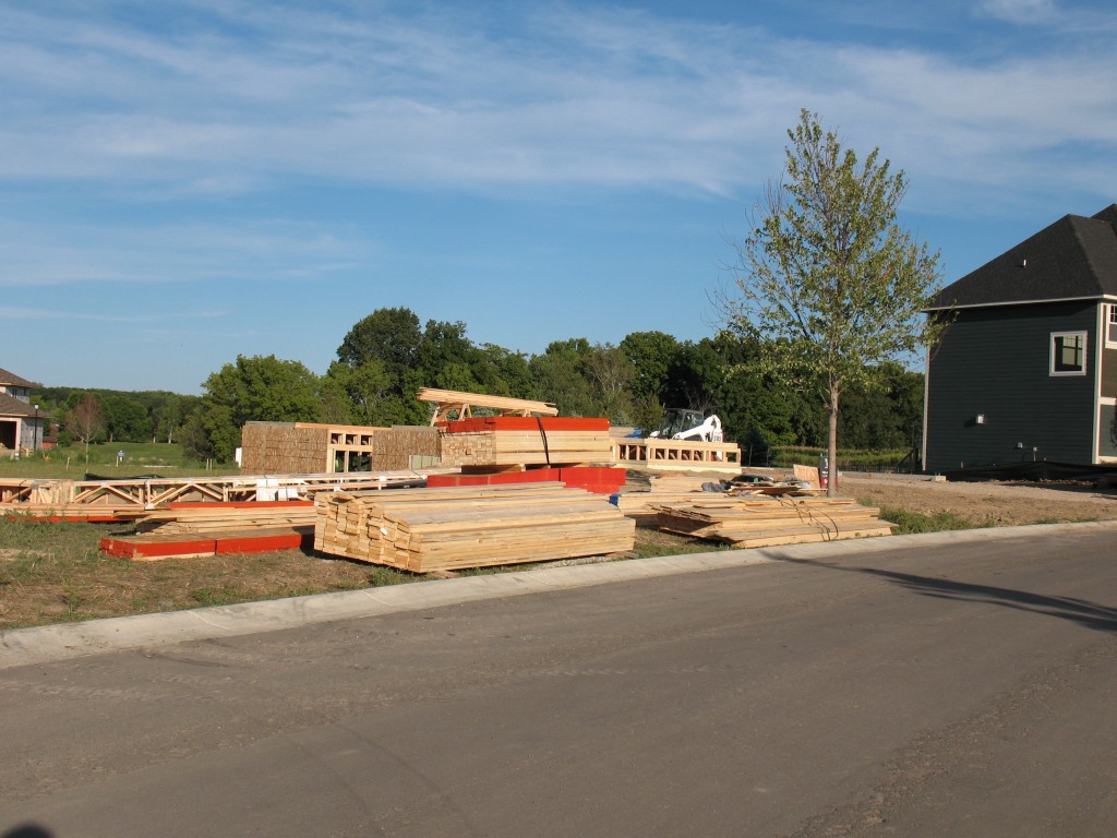new home in Spring Meadows, framing of new home in plymouth Minnesota