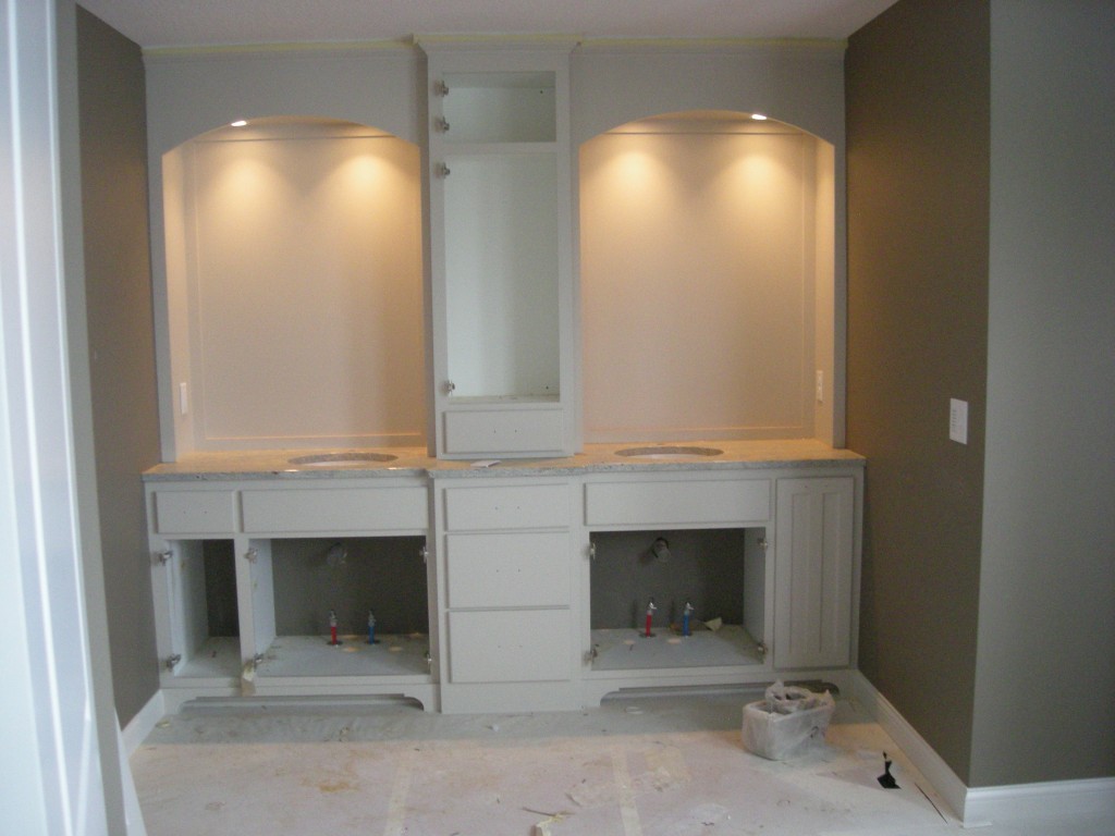 master bath of model home in Plymouth