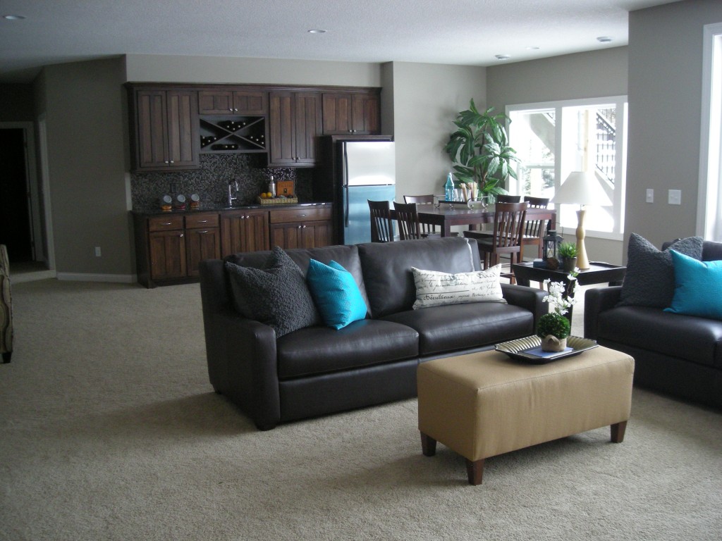 family room of new home in Terra Vista of Plymouth Minnesota, NIH Homes for sale in Terra Vista