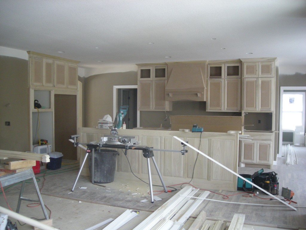 kitchen cabinets of new home construction in Plymouth Minnesota