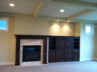 Fireplace in Cedarcrest home in Maple Grove MN
