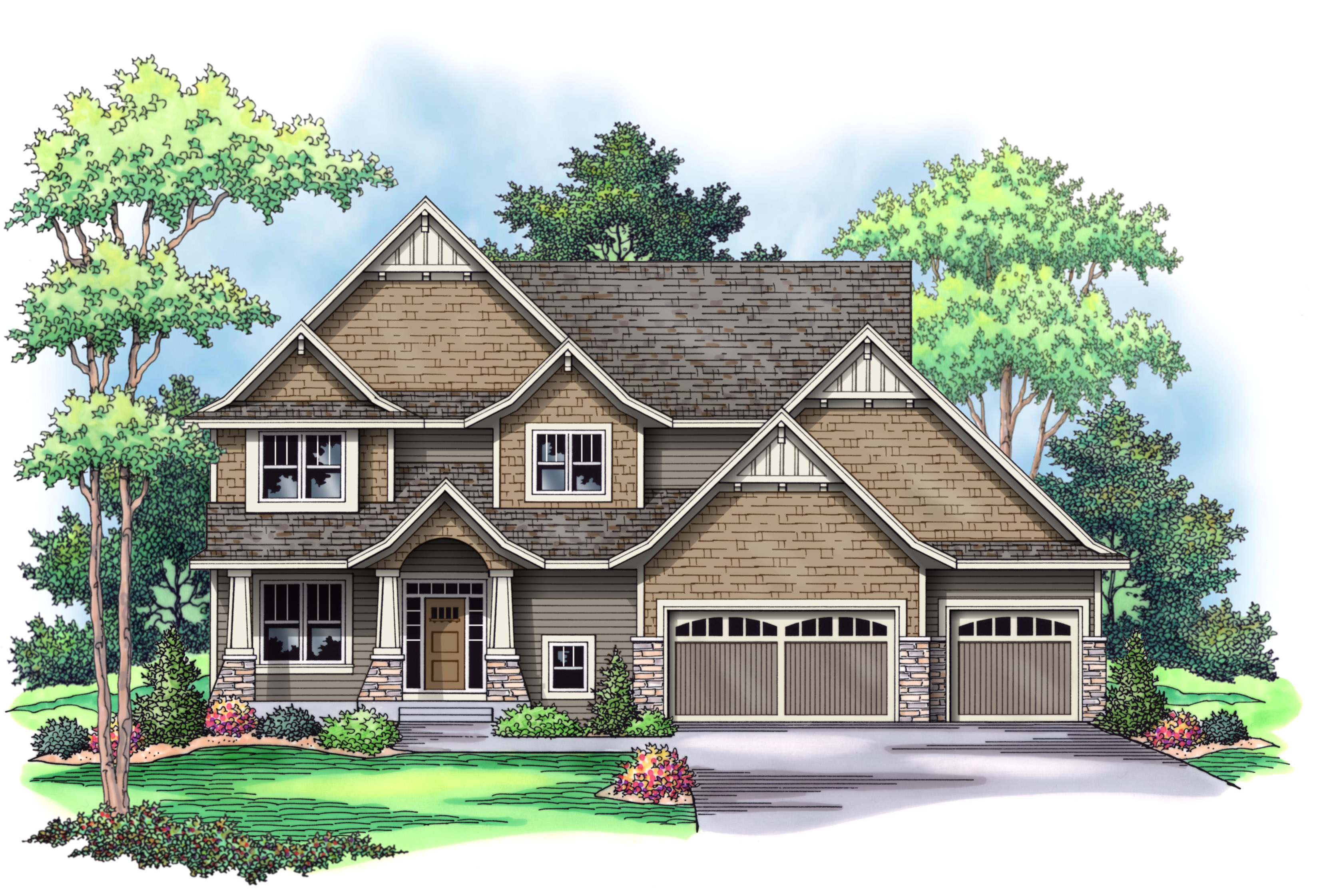 New model home in Bridgewater of Medina MN