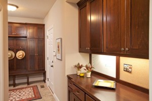 drop zone of new home in Plymouth Minnesota, organizational feature of new luxury homes in Plymouth Minnesota, design trends in new homes, 