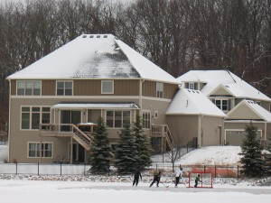 pond hockey at Spring Meadows, Pond Hockey in Plymouth Minnesota