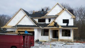 Roofing of a home in Plymouth Minnesota, spring meadows home building, home roofing project in spring meadows