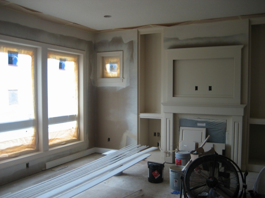 living room of new home in Plymouth, living room under construction in Plymouth MInnesota, new living room construction, luxury living room in Plymouth Minnesota