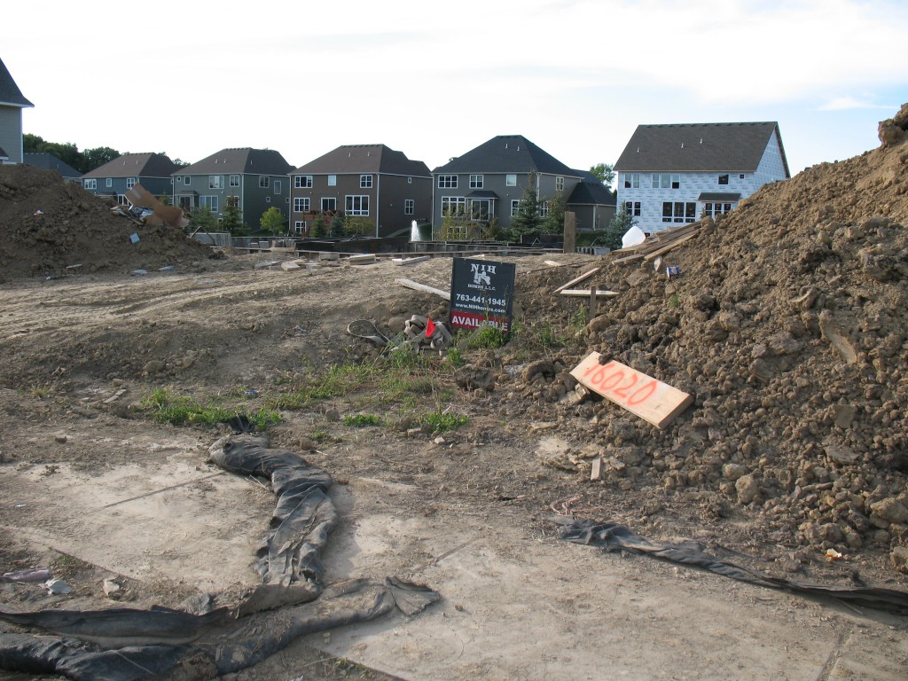 New Home Construction in Plymouth, Foundation of new home in Plymouth Minnesota, new home for sale in Plymouth Minnesota, new home being built in Wayzata school district 