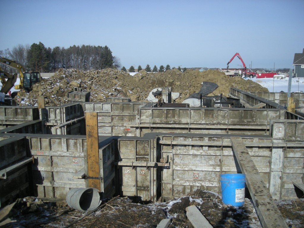 foundation of new home in Maple Grove Minnesota