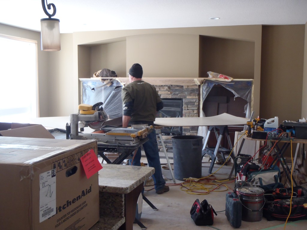 fireplace of new home in Taylor Creek of Plymouth MN