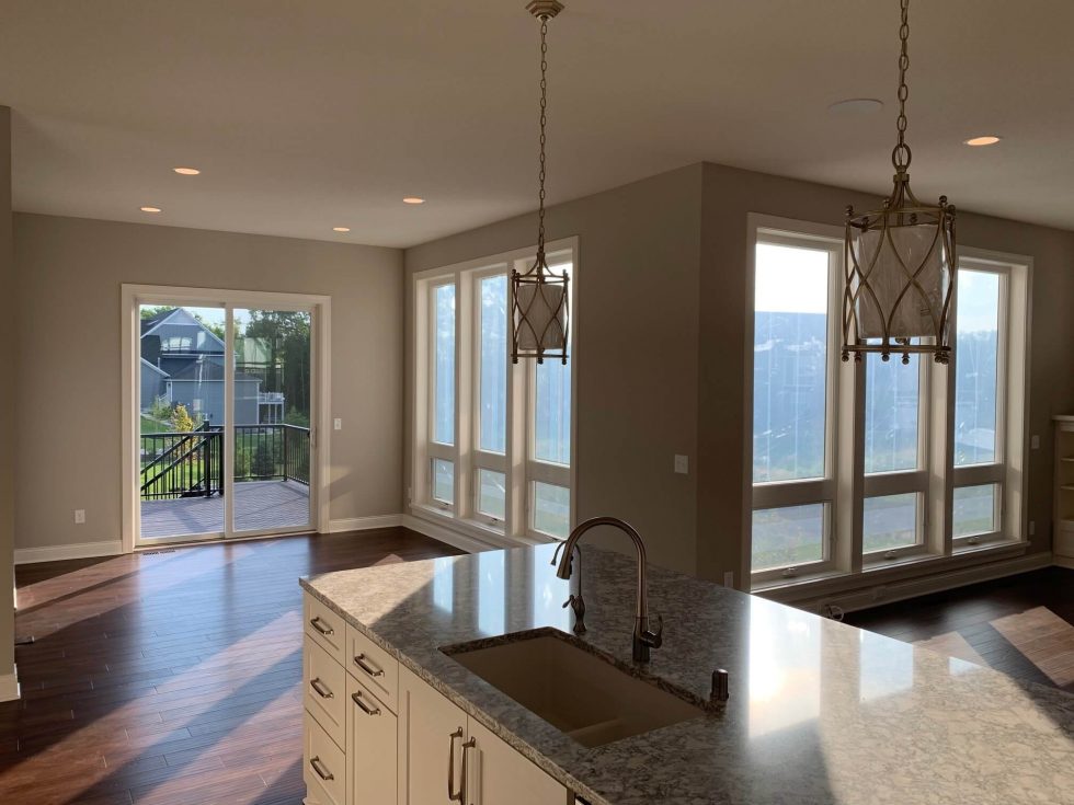 kitchen and dining area